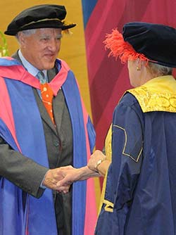 Alastair Salvesen receives his doctorate from Baroness Scotland
