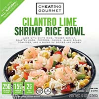 Cheating Gourmet Cilantro Lime Shrimp Rice Bowl