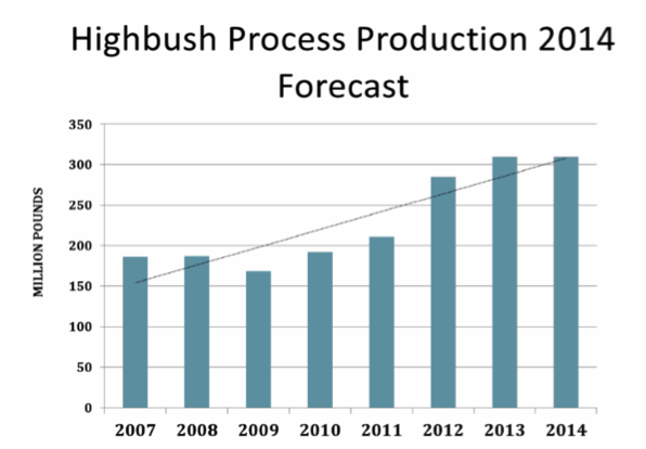 highbush-process-production-2014-forecast