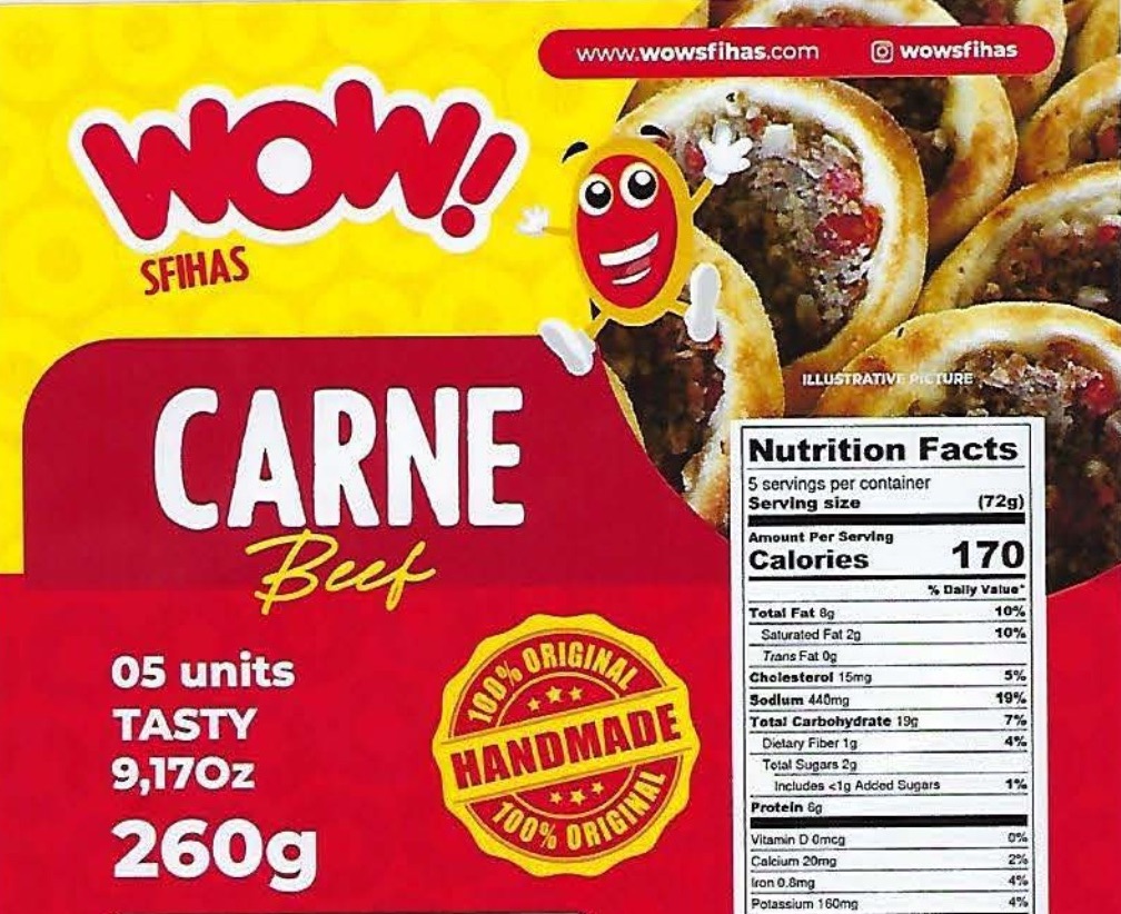 FSIS Initiates Recall of Wow Frozen Meat and Poultry Sfihas in Florida