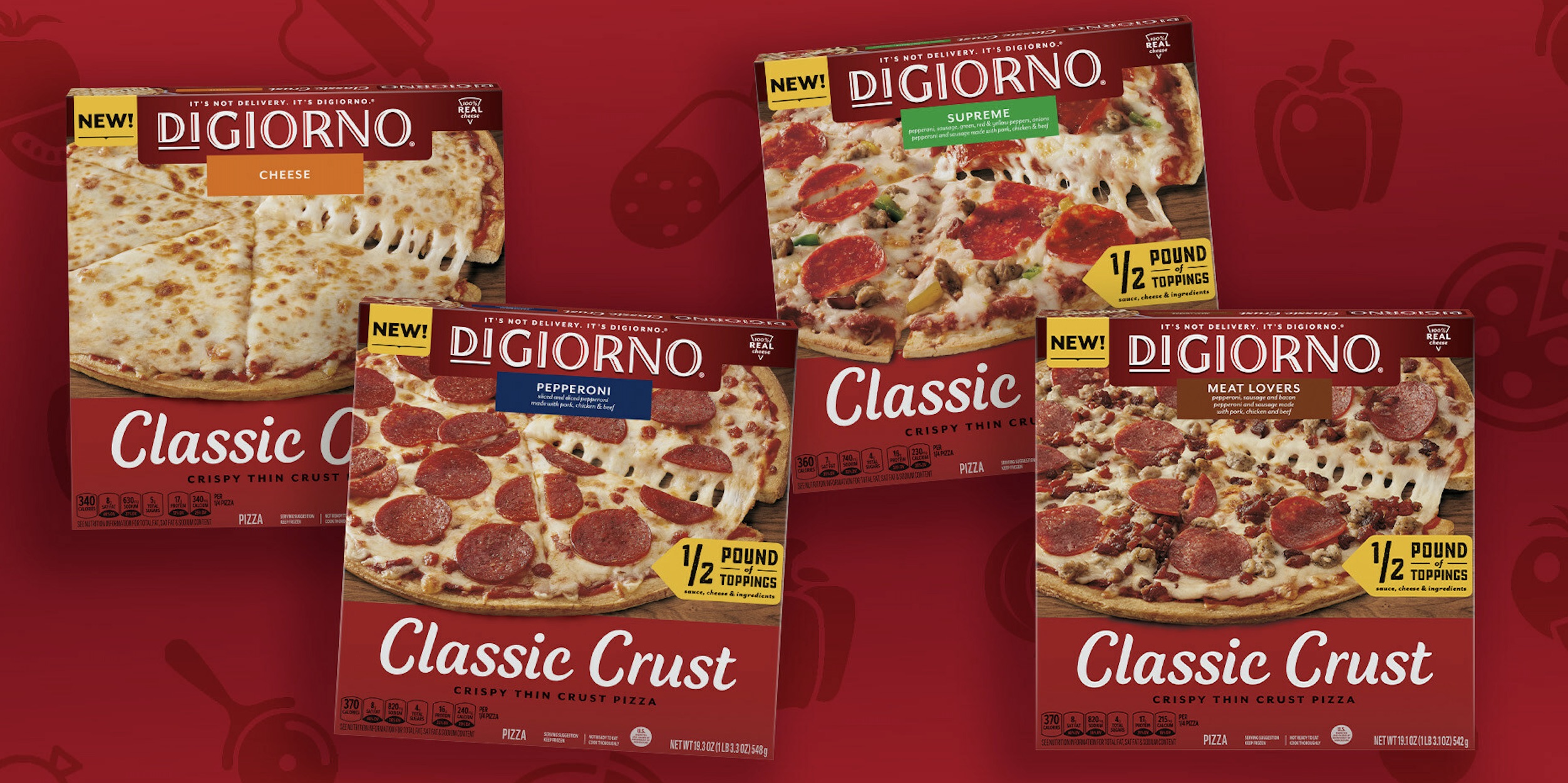 DiGiorno’s New Pizza Thin on the Classic Crust, Thick on Toppings ...