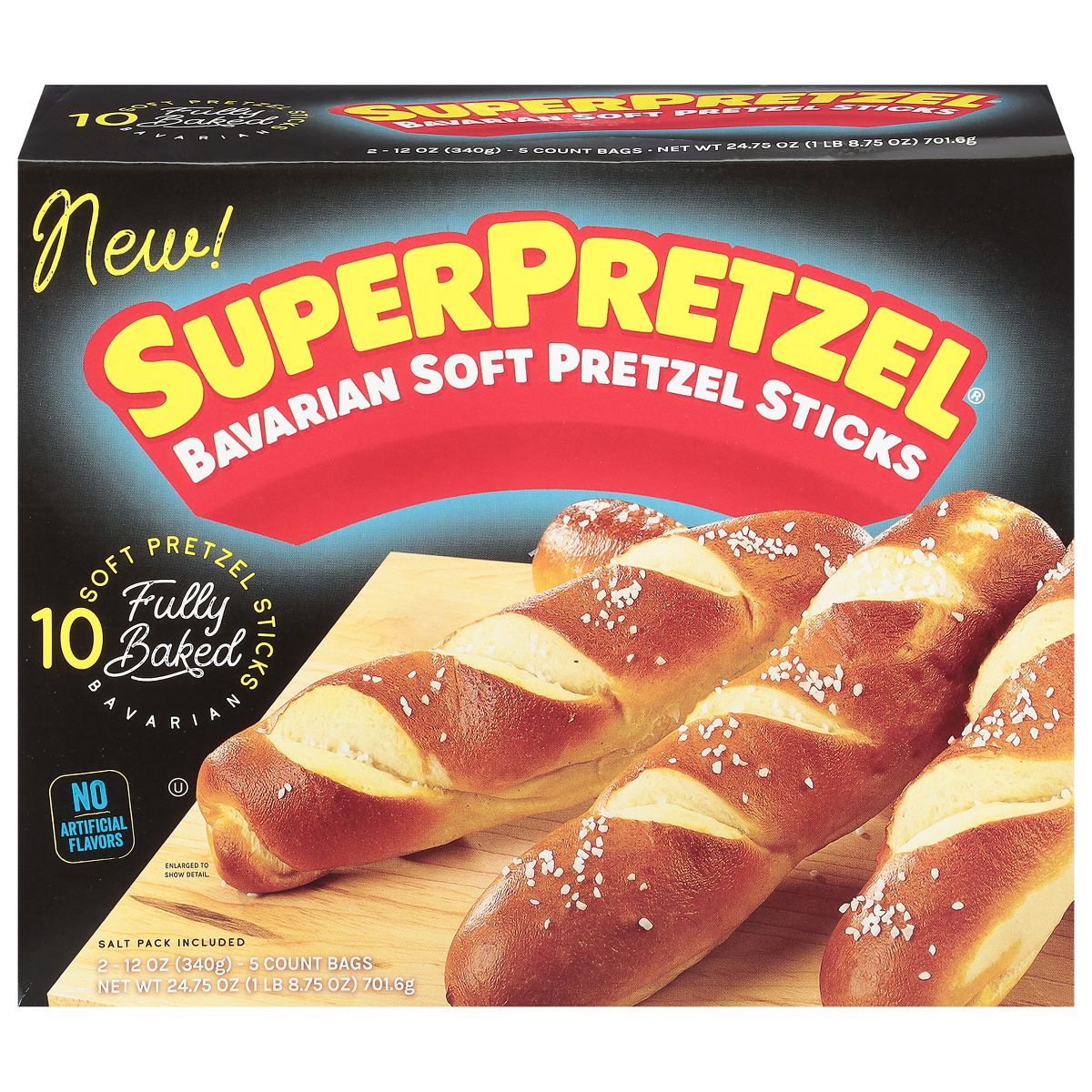 SuperPretzel Bavarian Soft Pretzel Sticks Lunched in US Retail Stores